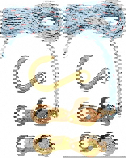 Manual Block & Tackle Hoist: 750 lb Working Load Limit, 25' Max Lift